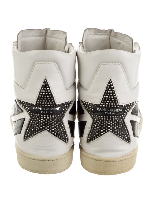 Saint Laurent Leather Striped Sneakers