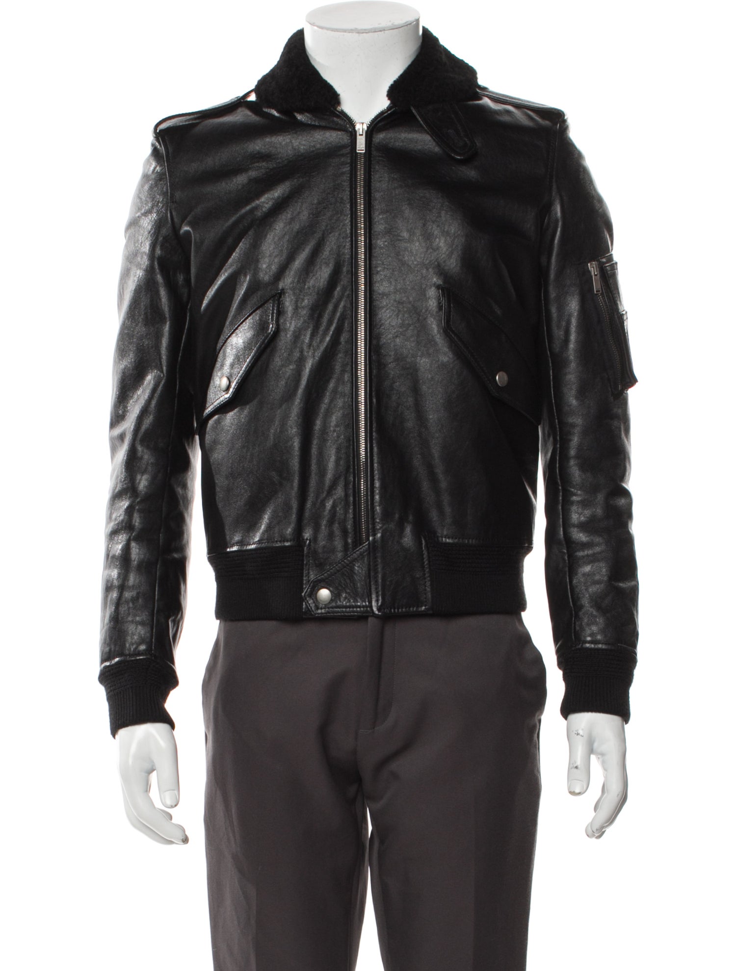 Saint Laurent 2019 Leather Bomber Jacket