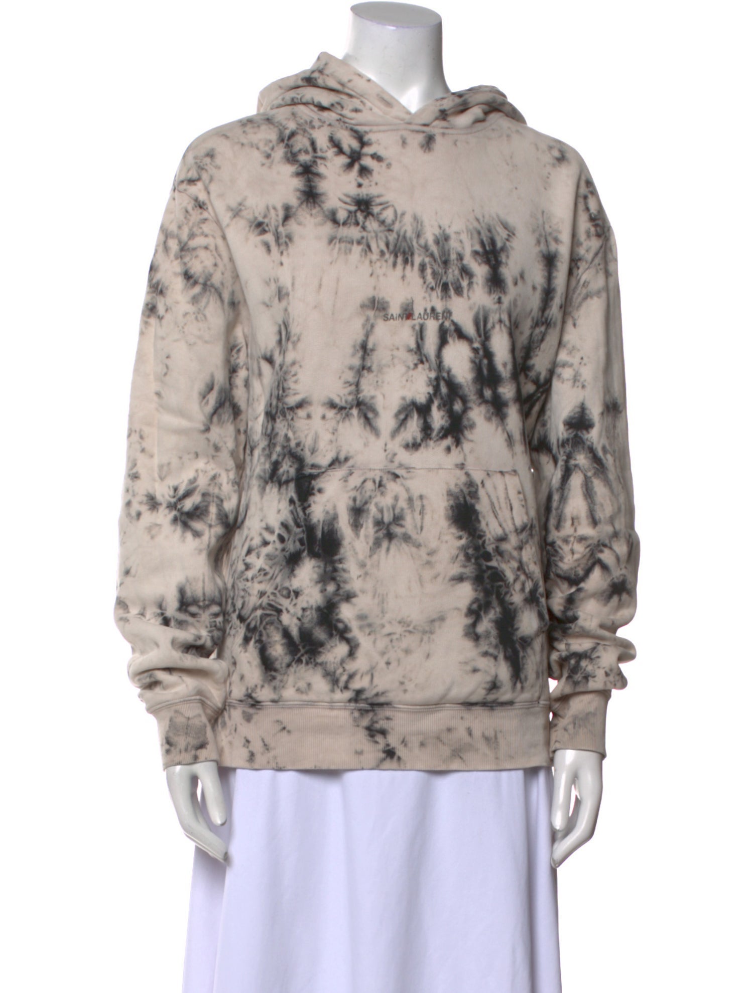 Saint Laurent Tie-Dye Print Crew Neck Sweatshirt