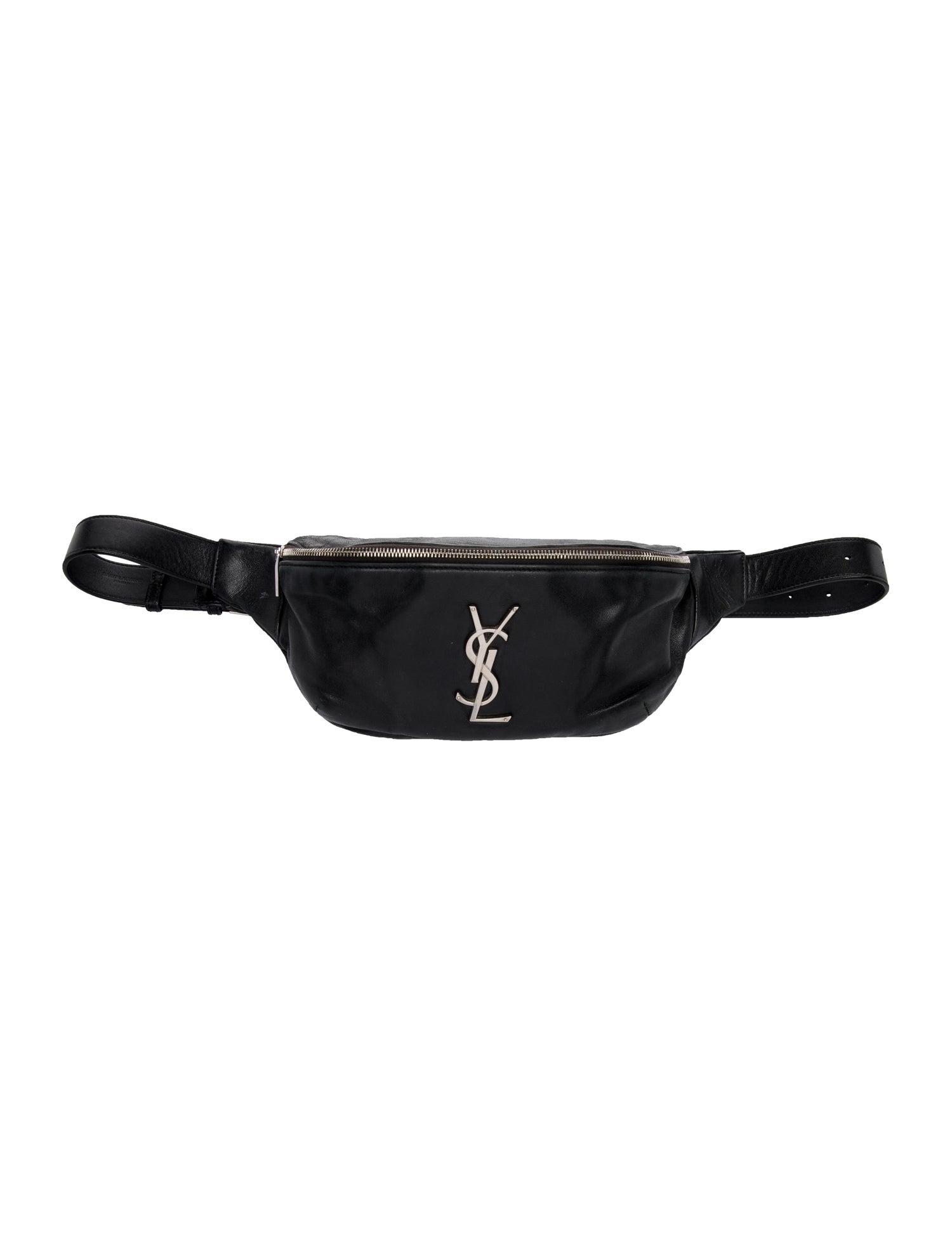 Saint Laurent Leather Calfskin Monogram Belt Bag
