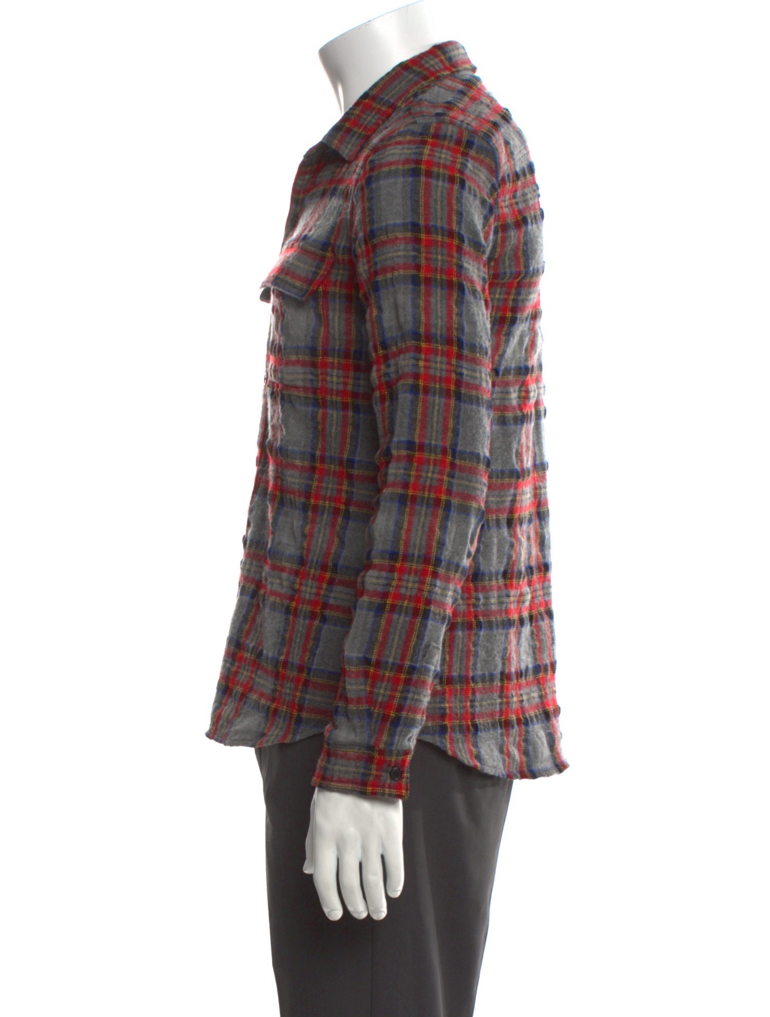 Saint Laurent 2021 Plaid Print Western Shirt w/ Tags