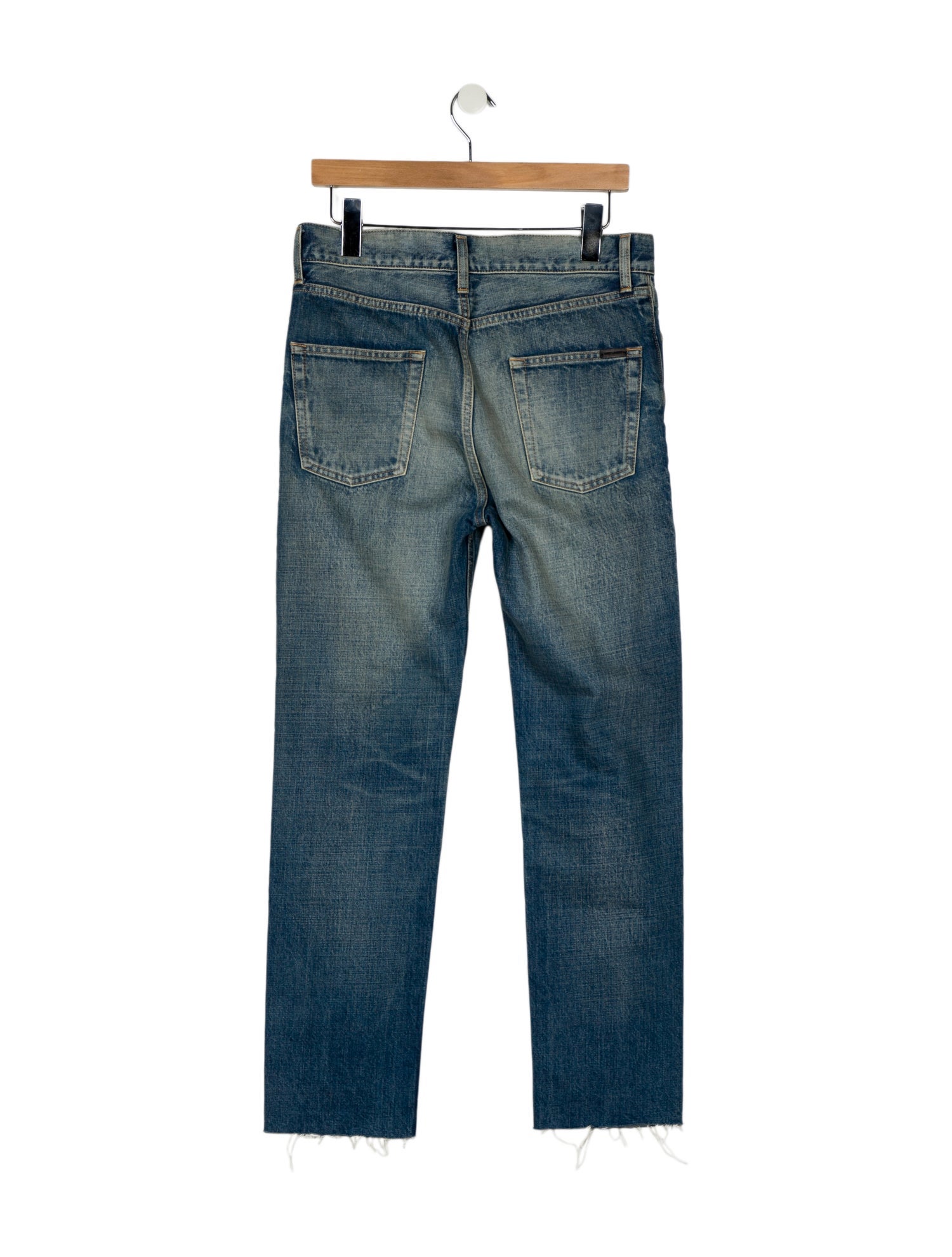 Saint Laurent High-Rise Straight Leg Jeans w/ Tags
