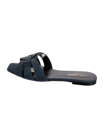 Saint Laurent Denim Slides