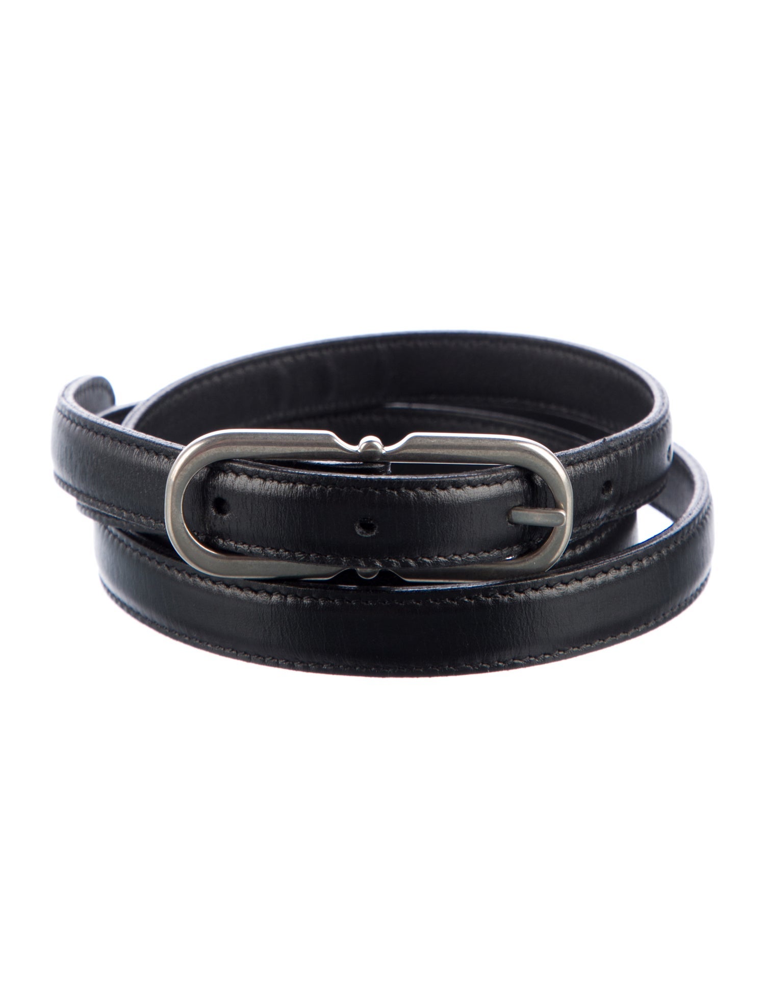 Saint Laurent Skinny Leather Belt