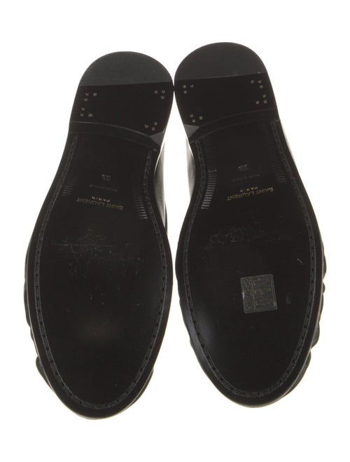Saint Laurent Signature Logo Leather Loafers