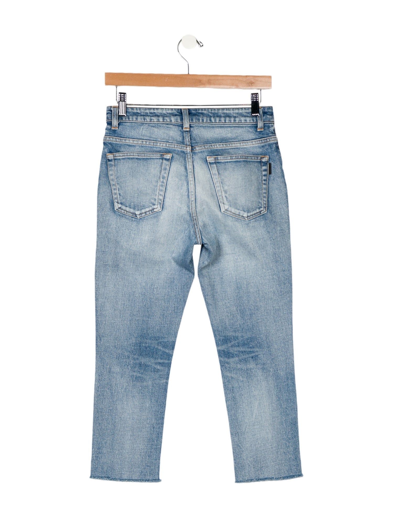 Saint Laurent Mid-Rise Straight Leg Jeans