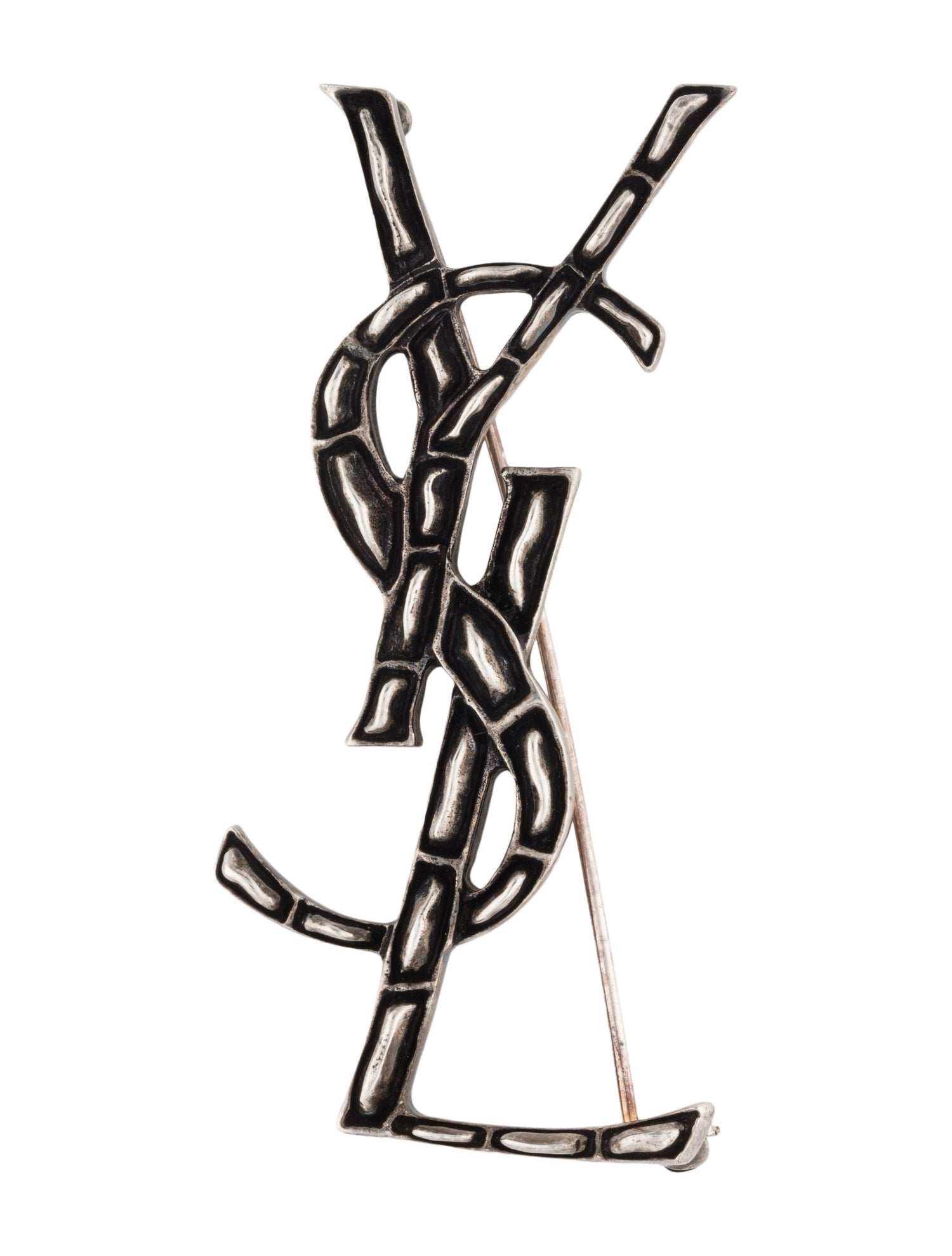 Saint Laurent Cassandre Crocodile Brooch