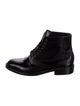 Saint Laurent Leather Lace-Up Boots
