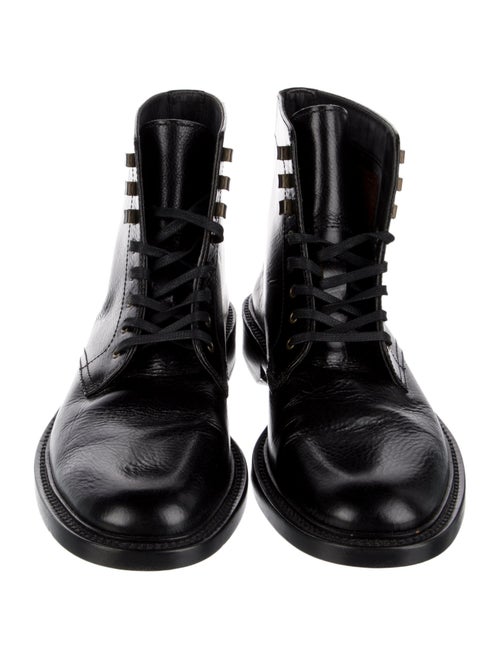 Saint Laurent Leather Lace-Up Boots