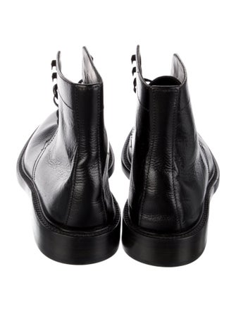 Saint Laurent Leather Lace-Up Boots
