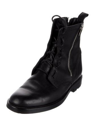 Saint Laurent Leather Combat Boots