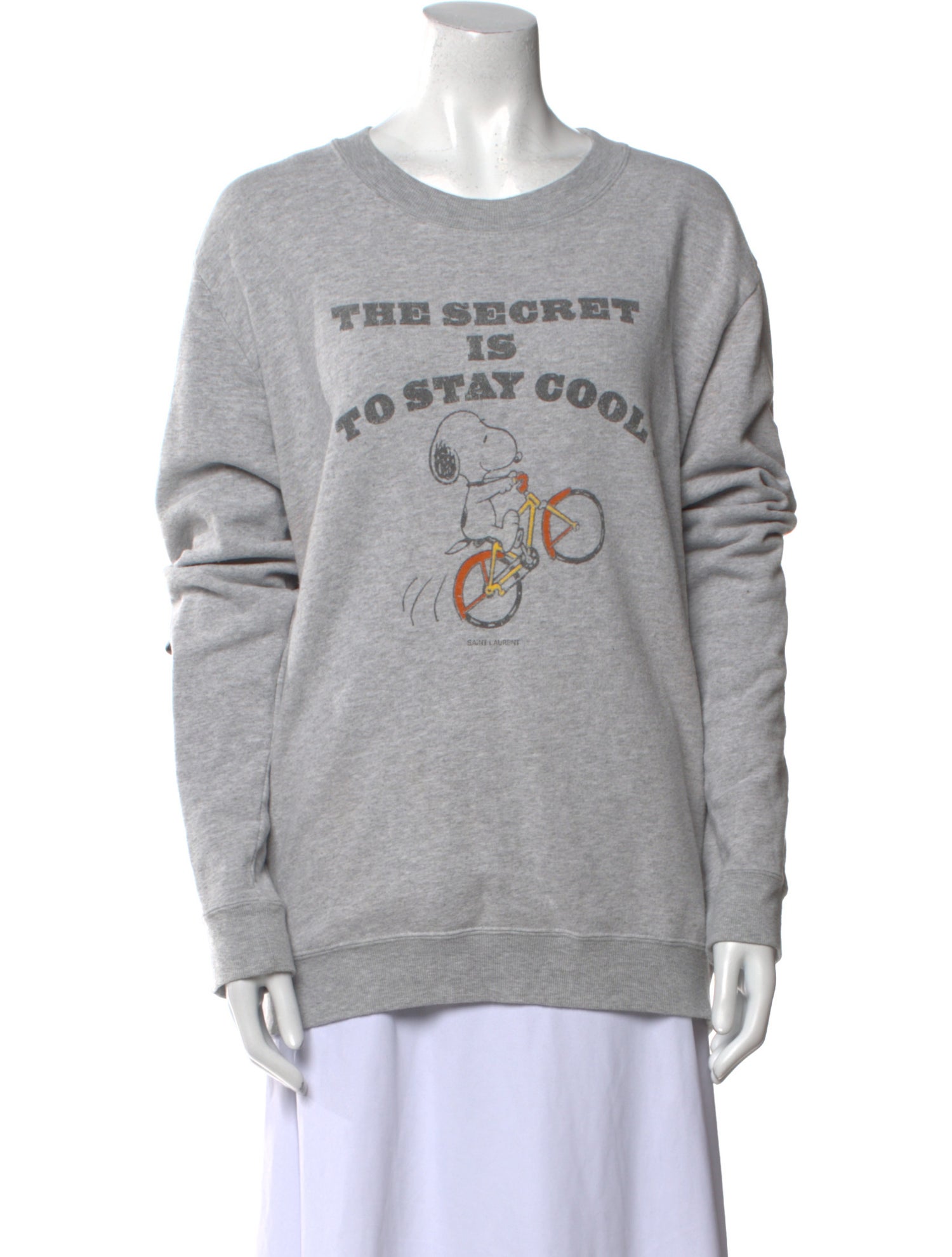 Saint Laurent Graphic Print Crew Neck Sweatshirt