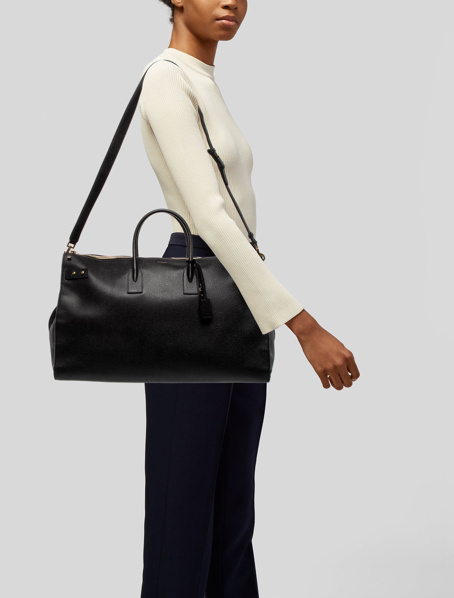 Saint Laurent Leather Sac De Jour 48