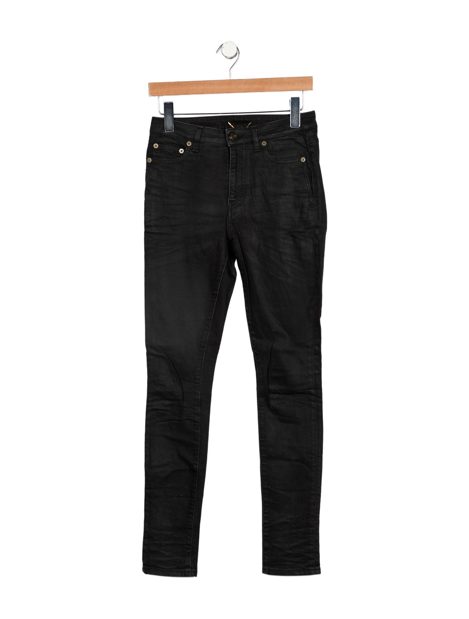 Saint Laurent Mid-Rise Skinny Leg Jeans