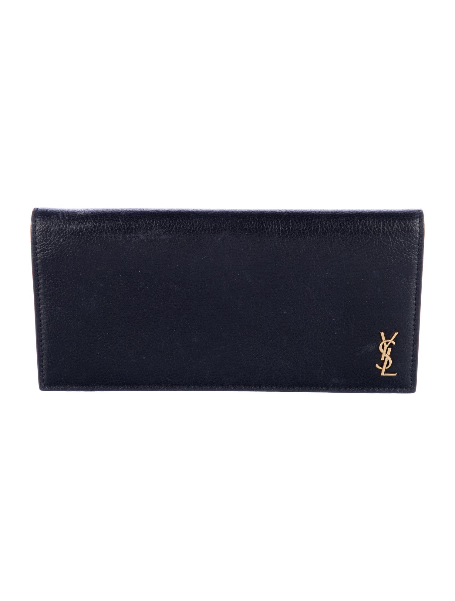 Saint Laurent Leather Card Holder Leather Continental Wallet