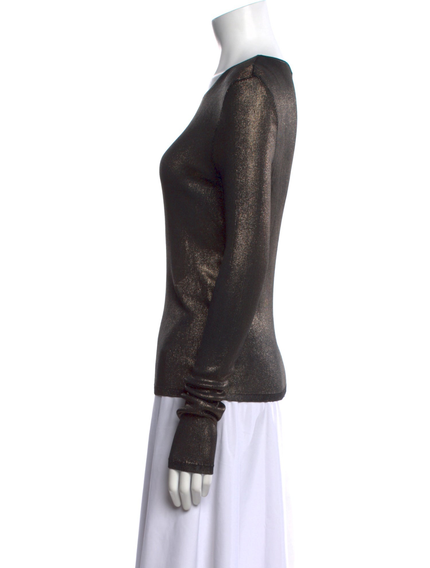 Saint Laurent Crew Neck Long Sleeve Top