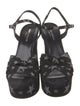 Saint Laurent Suede Printed Slingback Sandals