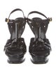 Saint Laurent Patent Leather T-Strap Sandals