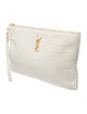 Saint Laurent Embossed Leather Clutch