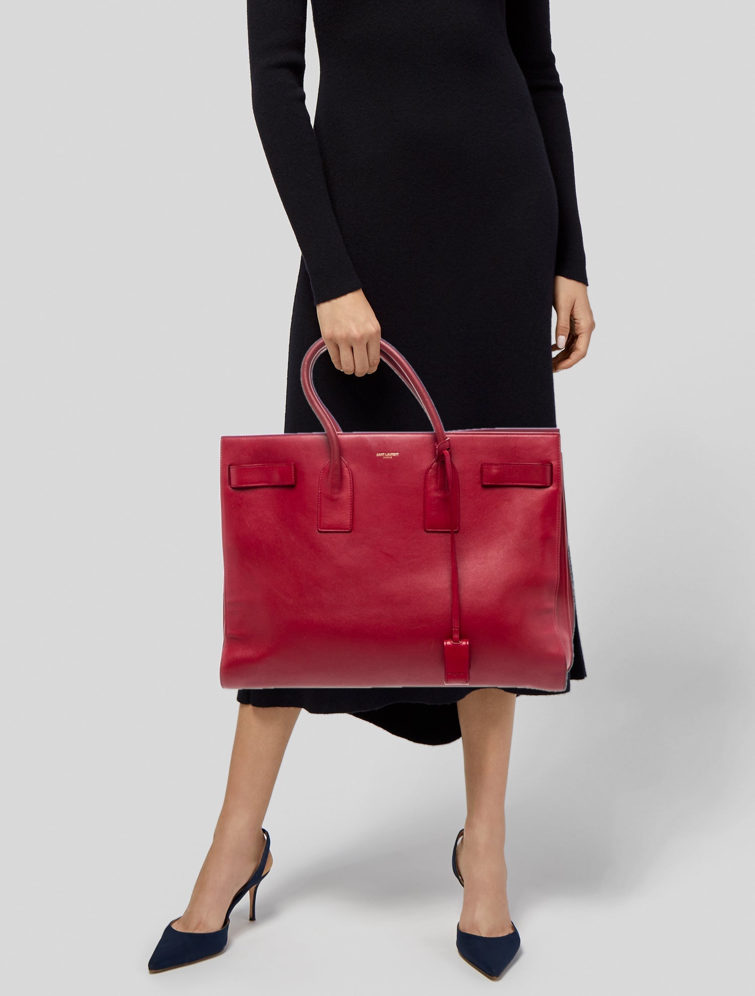 Saint Laurent Leather Sac De Jour Large