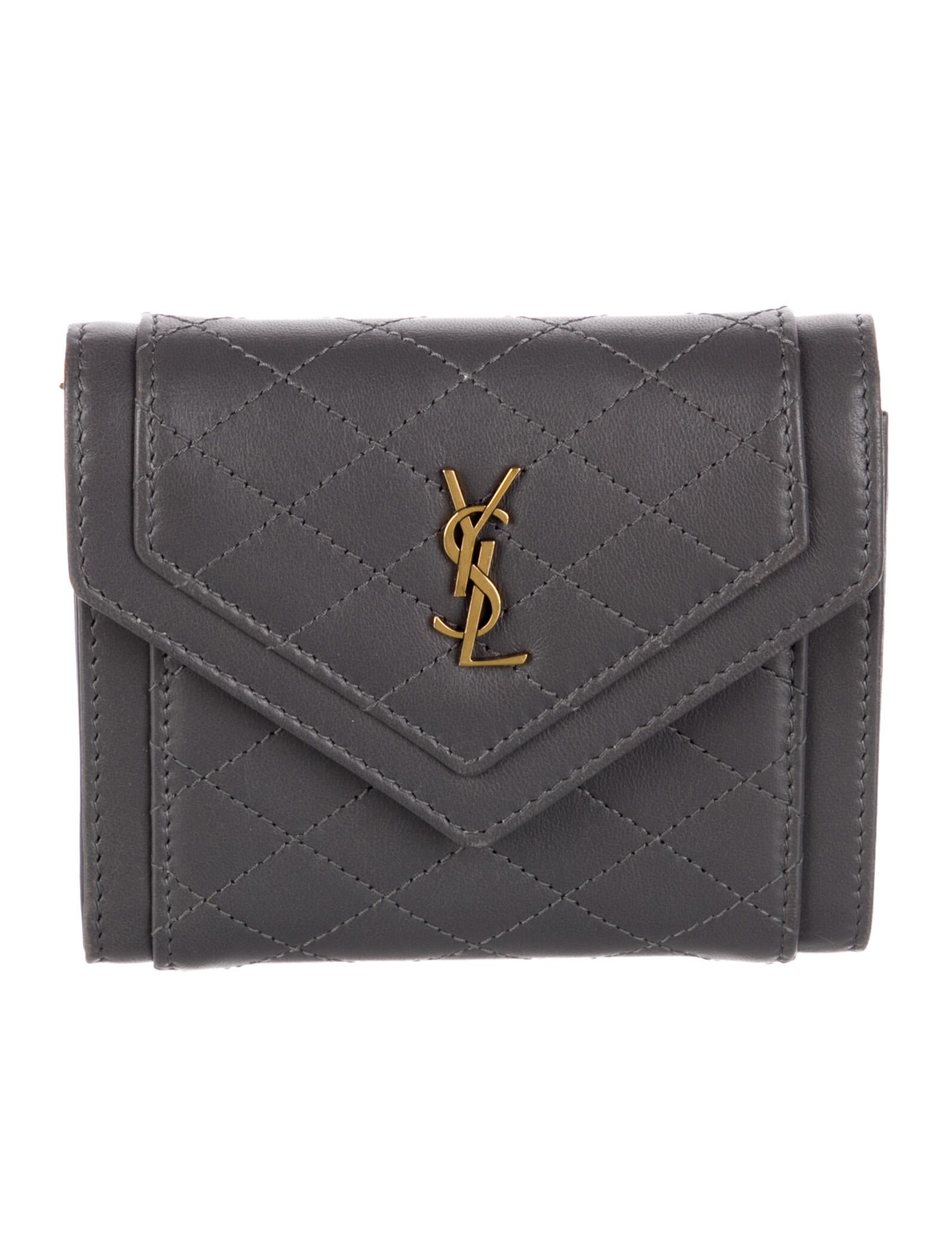 Saint Laurent Leather Compact Wallet