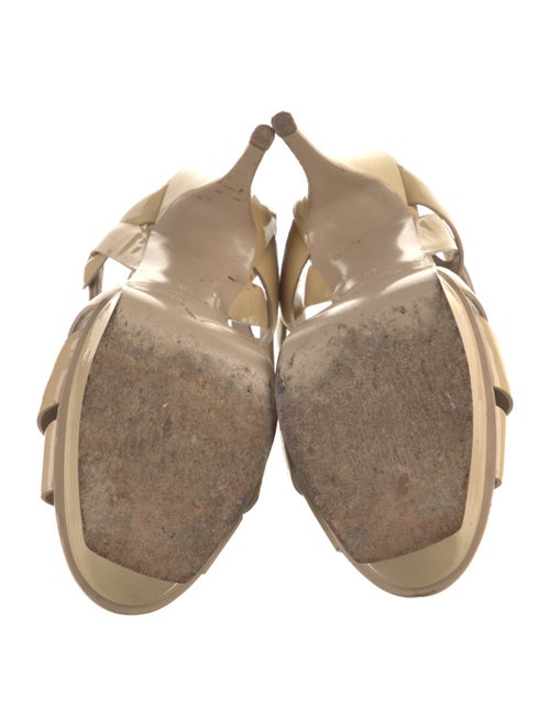 Saint Laurent Patent Leather T-Strap Sandals