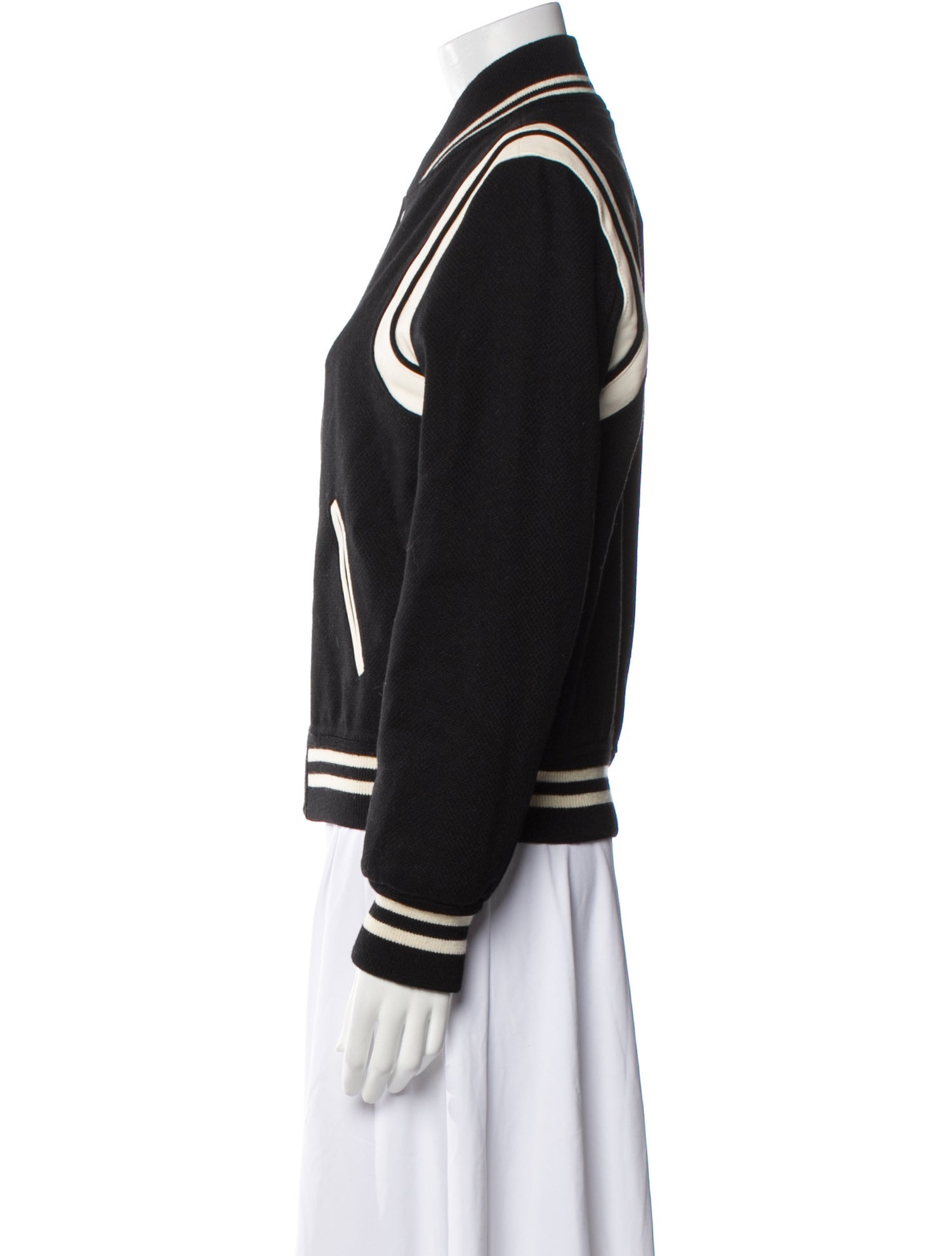 Saint Laurent Wool Striped Bomber Jacket w/ Tags