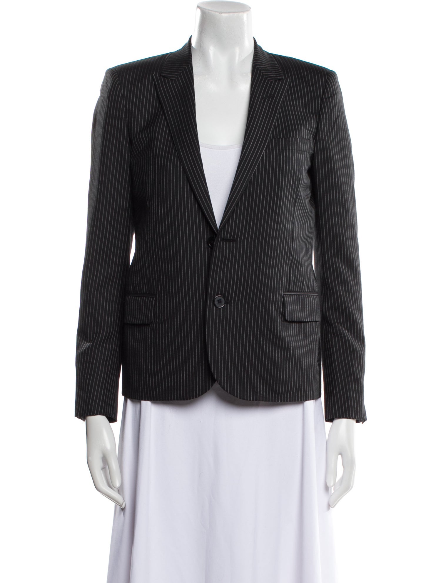 Saint Laurent Virgin Wool Striped Blazer