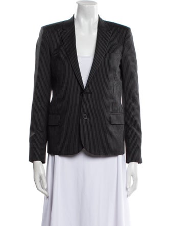 Saint Laurent Virgin Wool Striped Blazer