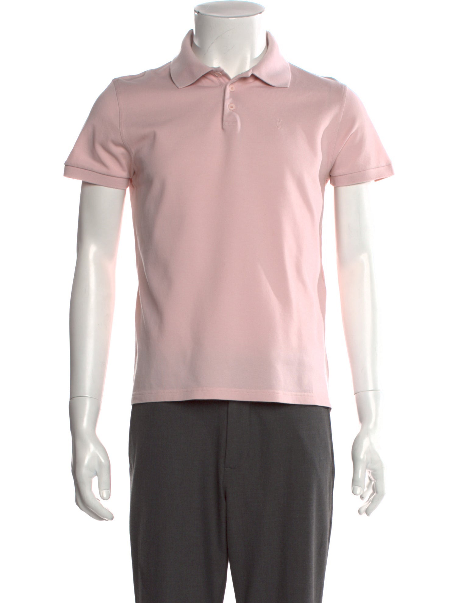 Saint Laurent Collar Short Sleeve Polo Shirt