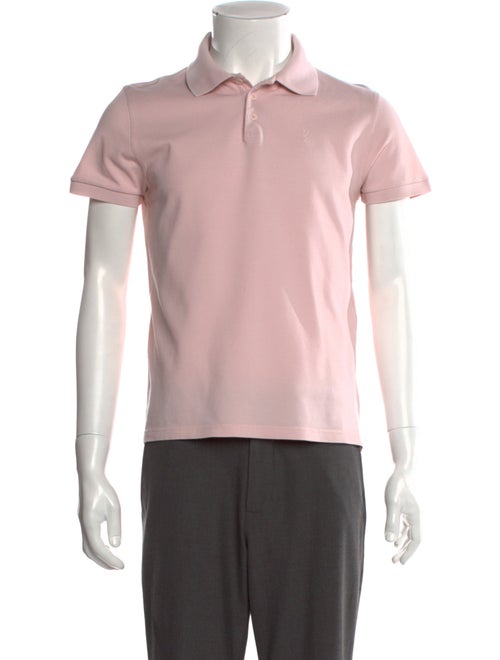 Saint Laurent Collar Short Sleeve Polo Shirt
