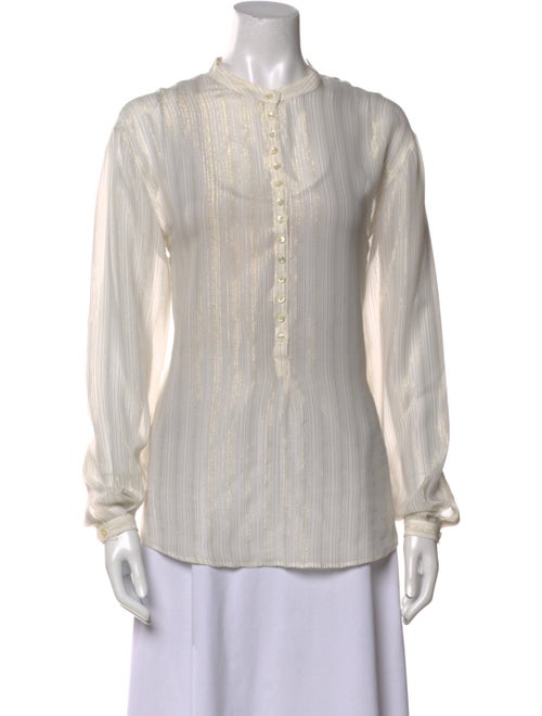 Saint Laurent Silk Striped Blouse