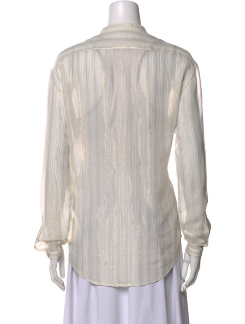 Saint Laurent Silk Striped Blouse