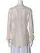 Saint Laurent Silk Striped Blouse