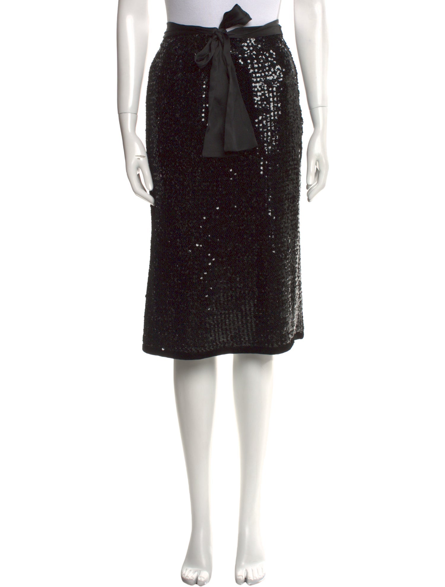 Saint Laurent Sequin Knee-Length Skirt