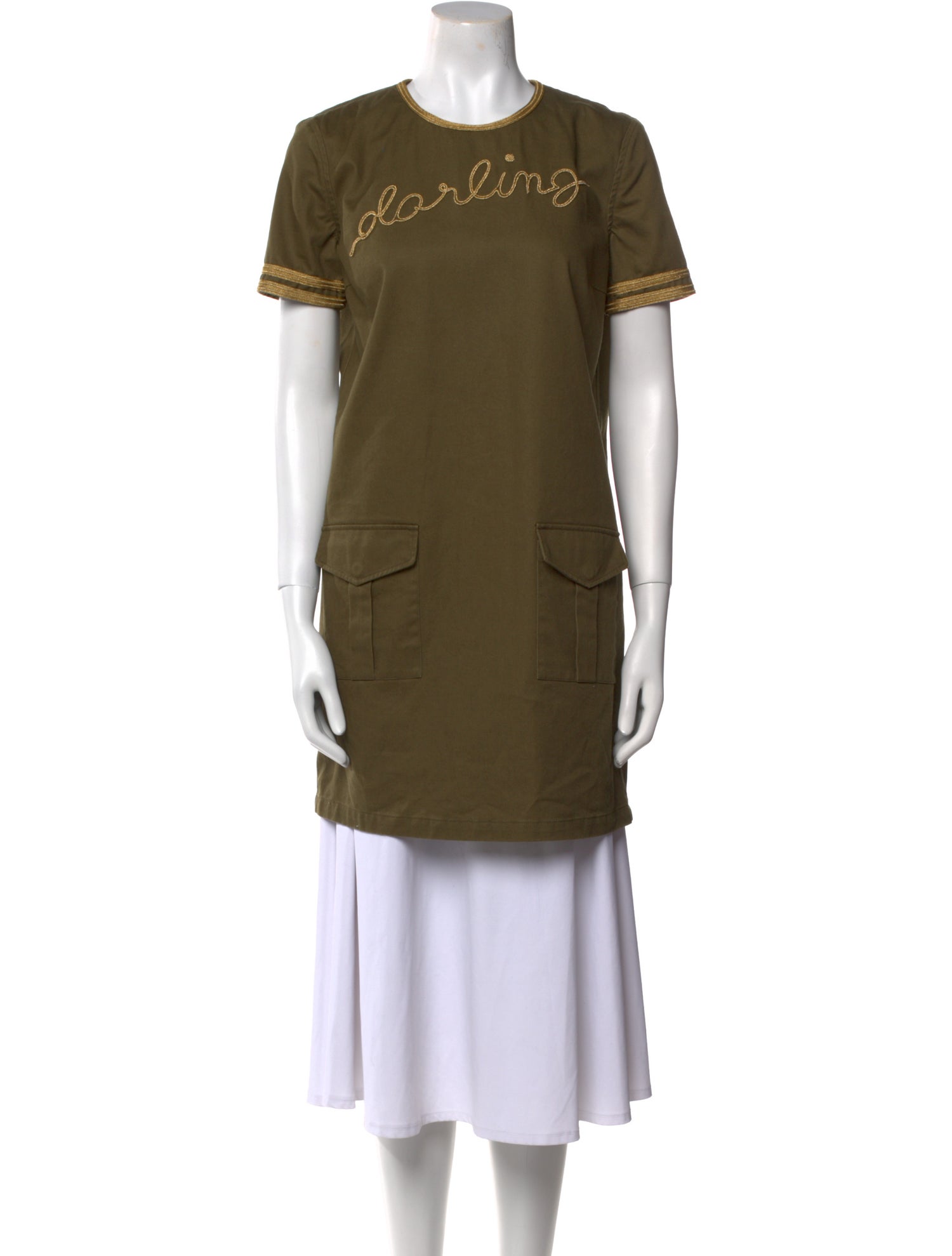 Saint Laurent Crew Neck Mini Dress