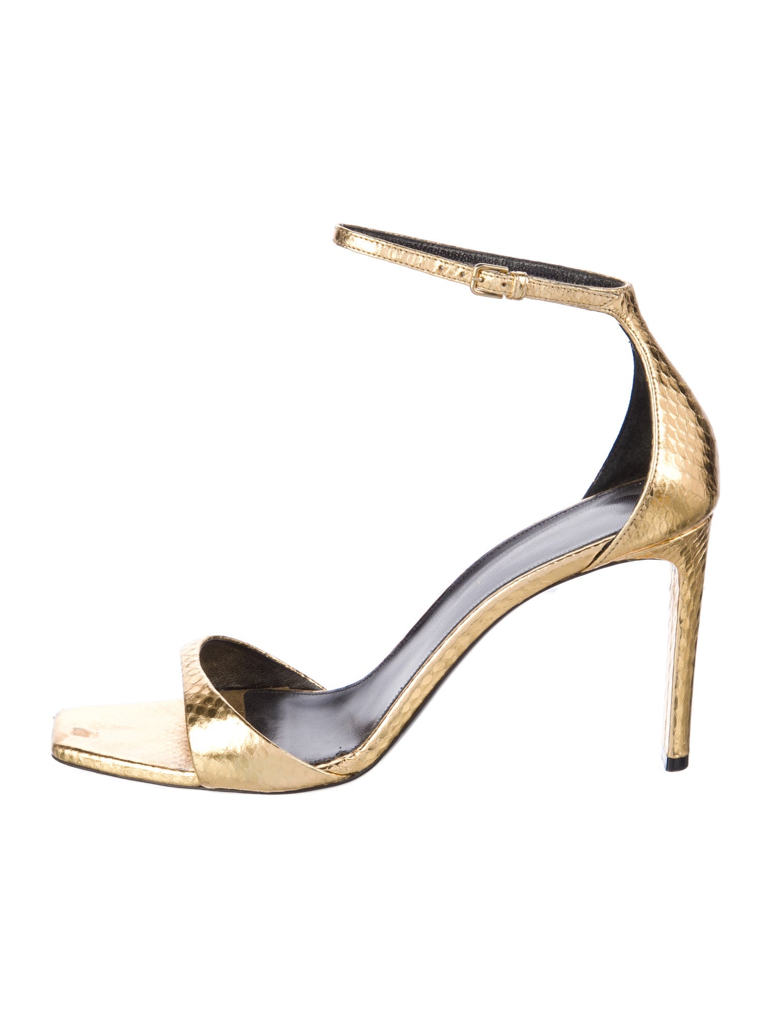 Saint Laurent Embossed Leather Sandals