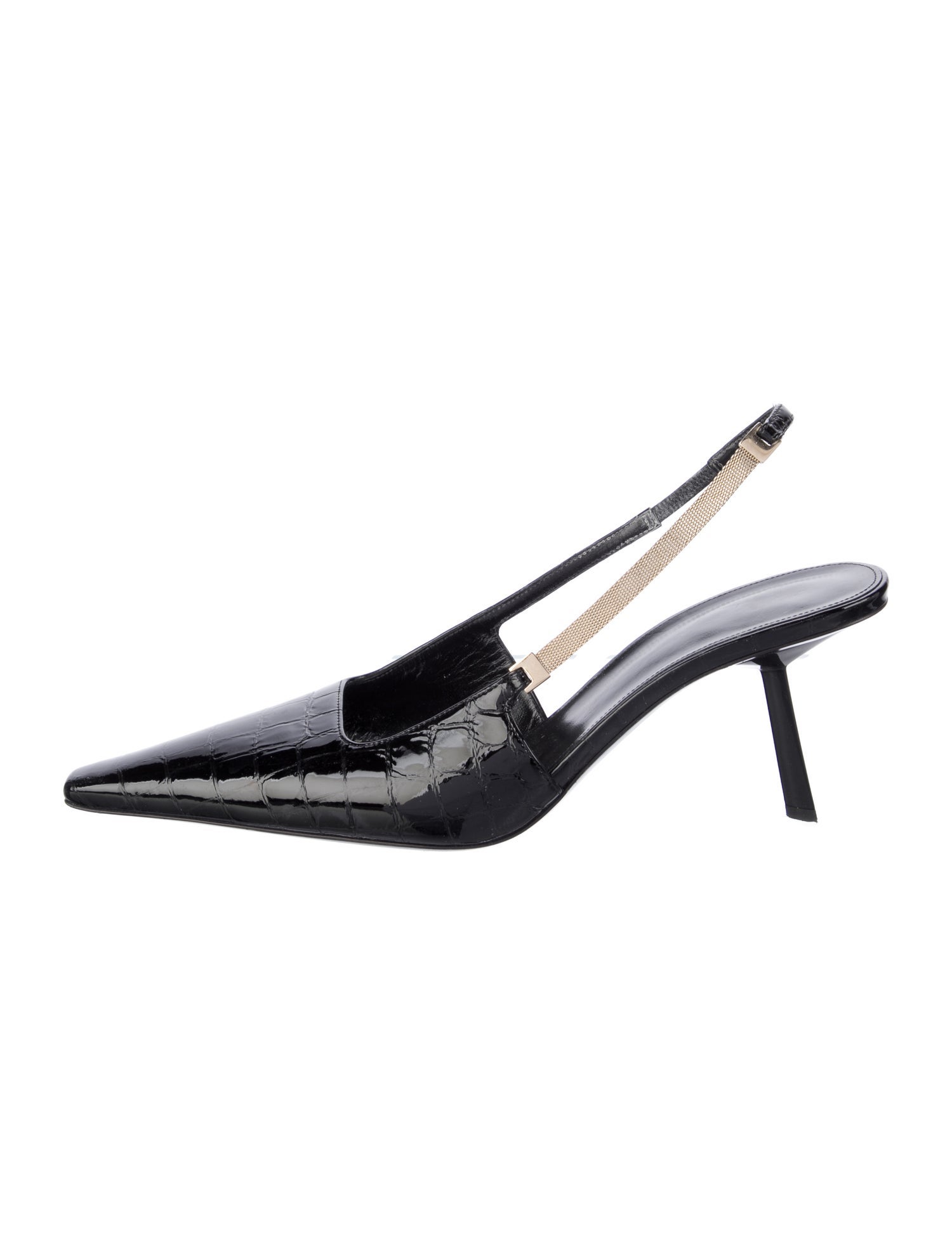 Saint Laurent Patent Leather Slingback Pumps