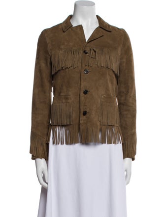 Saint Laurent Suede Utility Jacket