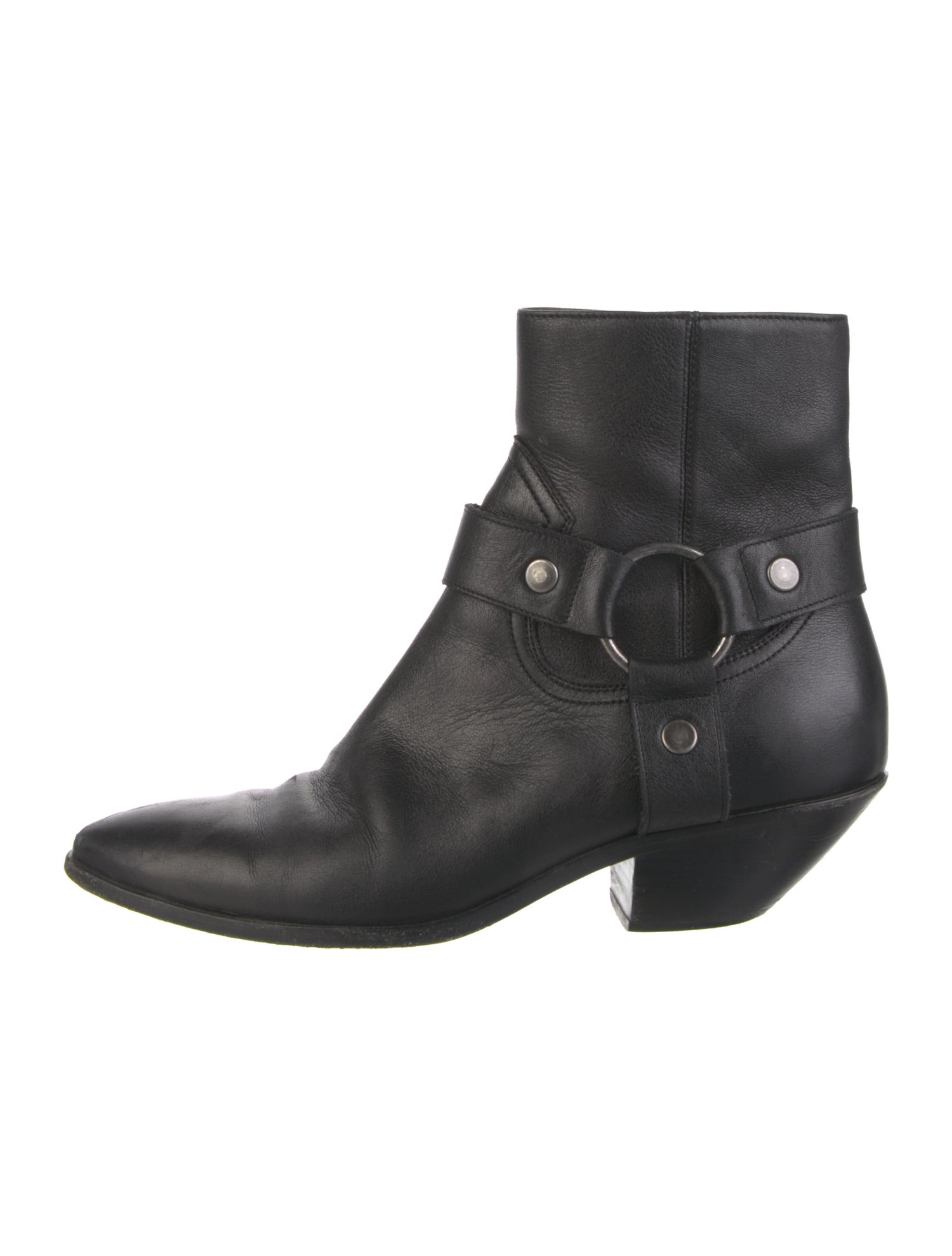 Saint Laurent Leather Moto Boots