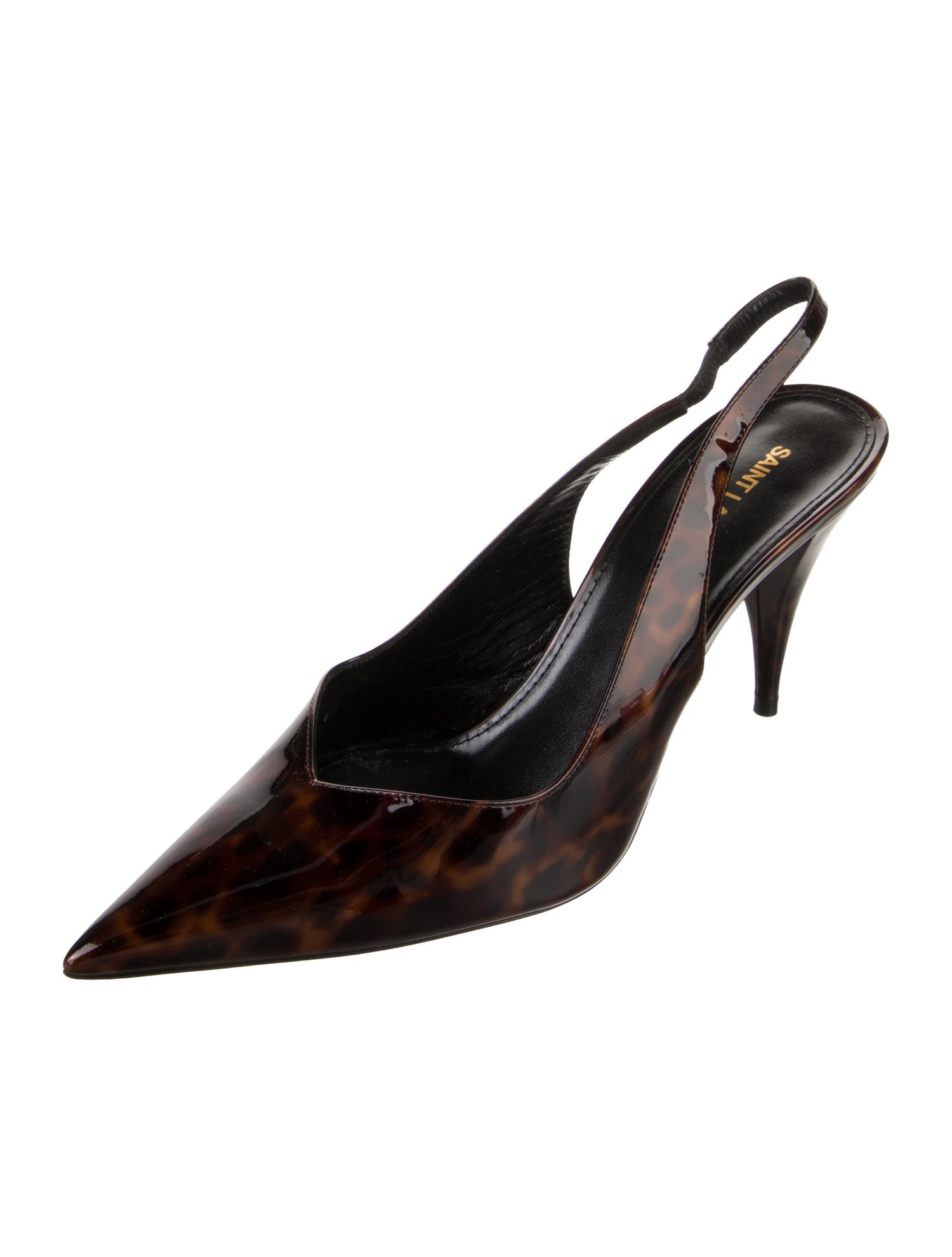 Saint Laurent Patent Leather Slingback Pumps