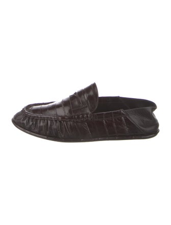 Saint Laurent Eel Skin Moccasins