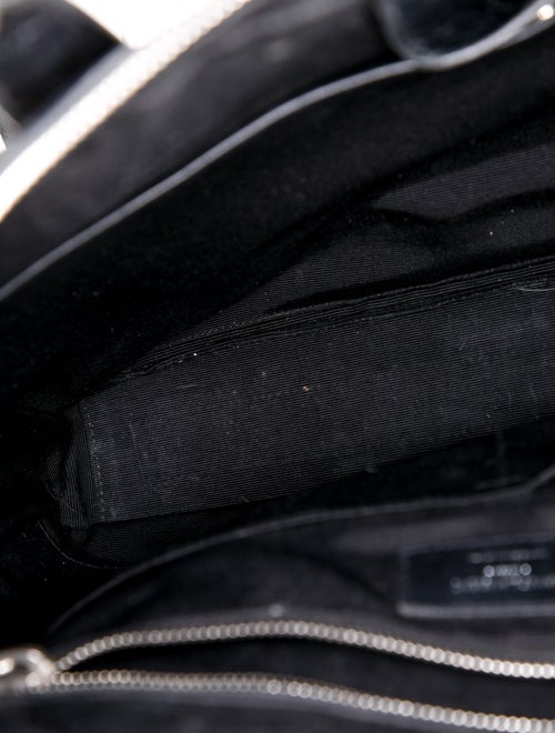 Saint Laurent Embossed Leather Briefcase