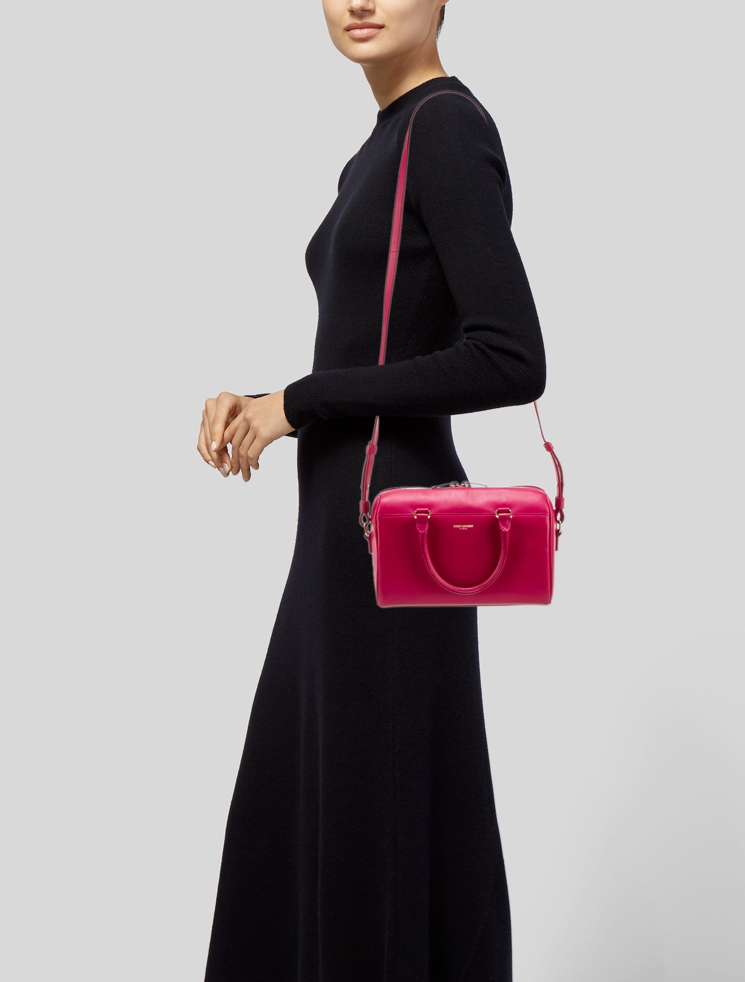 Saint Laurent Leather Classic Duffle Baby