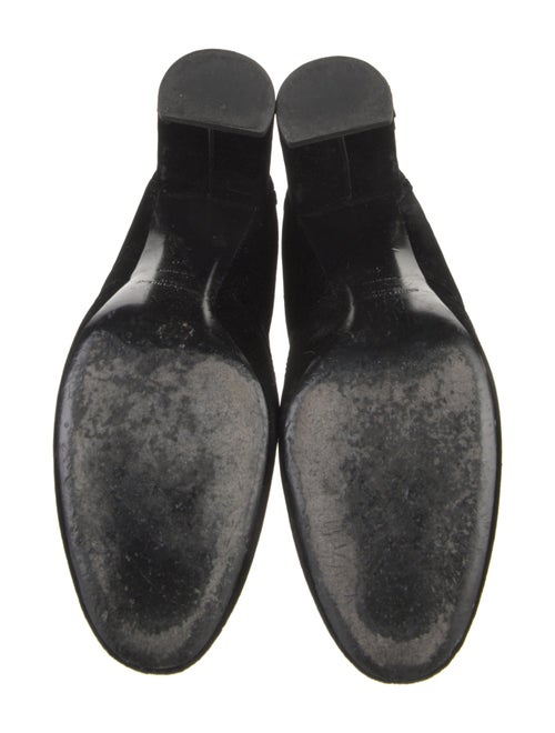 Saint Laurent Velvet Lace-Up Boots