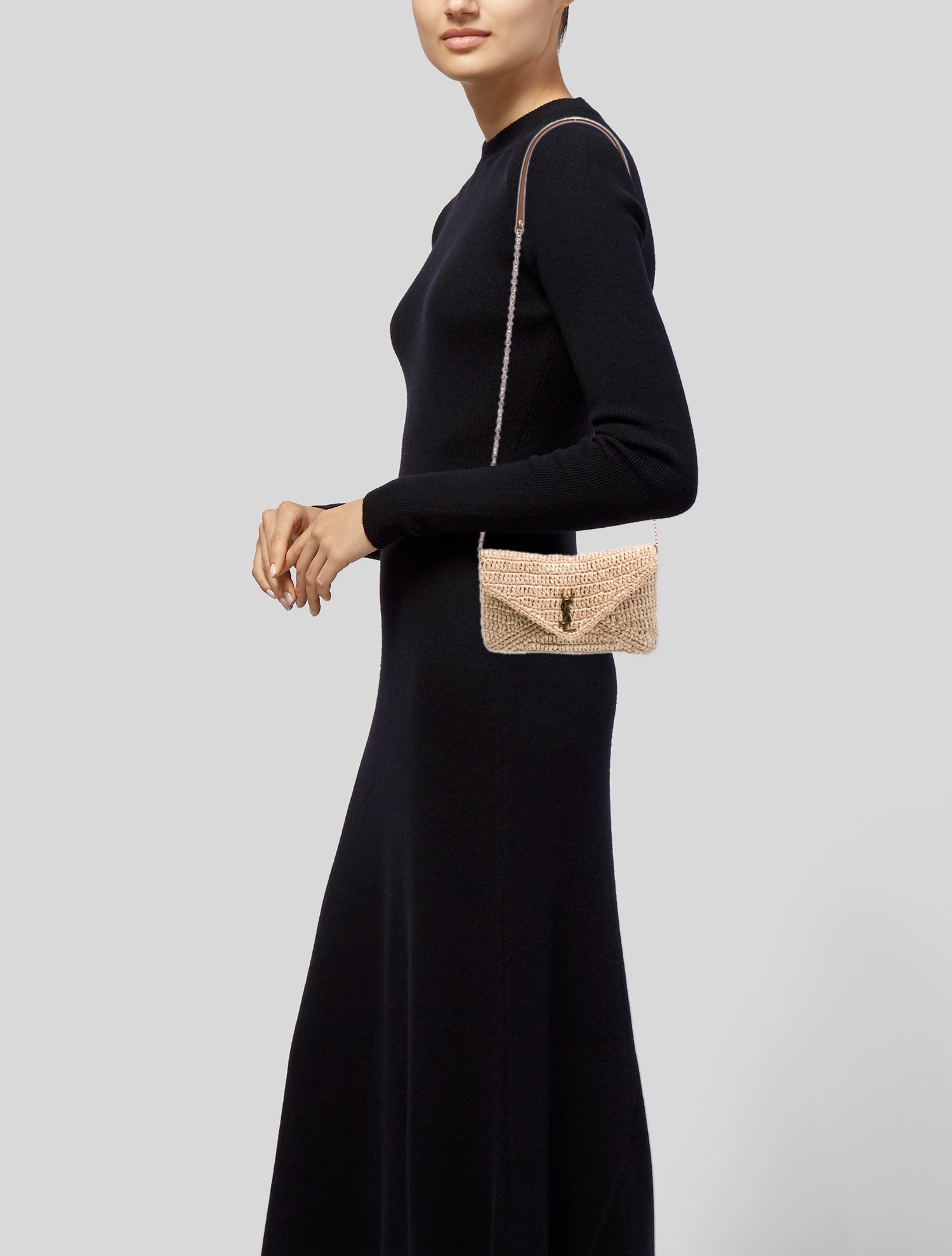 Saint Laurent Straw Minaudière