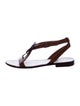 Saint Laurent Leather T-Strap Sandals