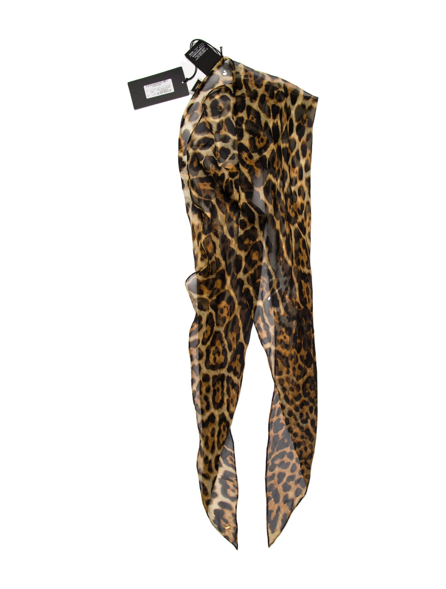 Saint Laurent Silk Animal Print Scarf w/ Tags