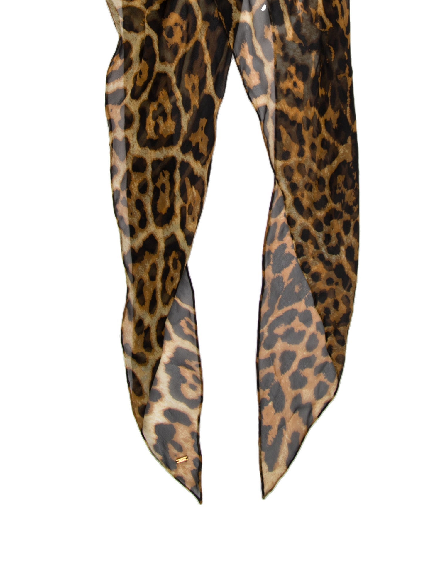 Saint Laurent Silk Animal Print Scarf w/ Tags