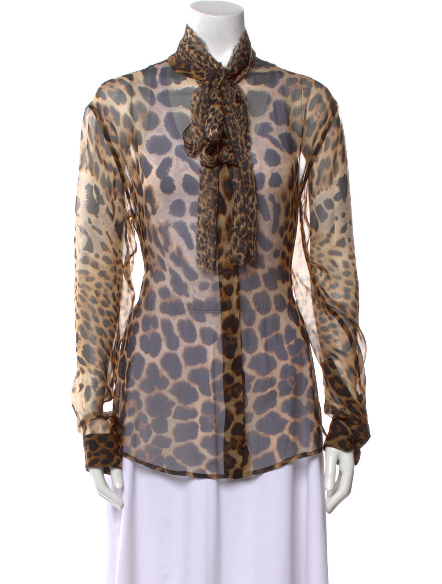 Saint Laurent 2018 Silk Button-Up Top